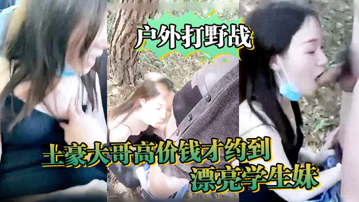 户外打野战土豪大哥高价钱才约到的漂亮学生妹每月固.定给好几万随时叫随时玩封面