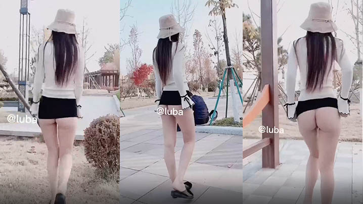 妹子在街上露屁股走街哦秀性感的屁股.封面