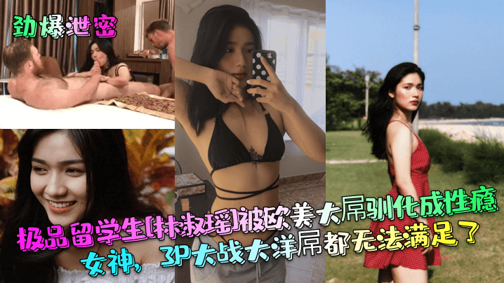 劲爆泄密极品留学生林淑瑶被欧美大屌驯化成性瘾女神.3P大战大洋屌都无法满足了封面