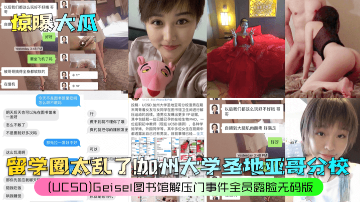 惊曝大瓜留学圈太乱了加州大学圣地亚哥分校UCSD.Geisel图书馆解压门事件全员露脸无码版封面